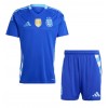 Baby Fußballbekleidung Argentinien Auswärtstrikot Copa America 2024 Kurzarm (+ kurze hosen)